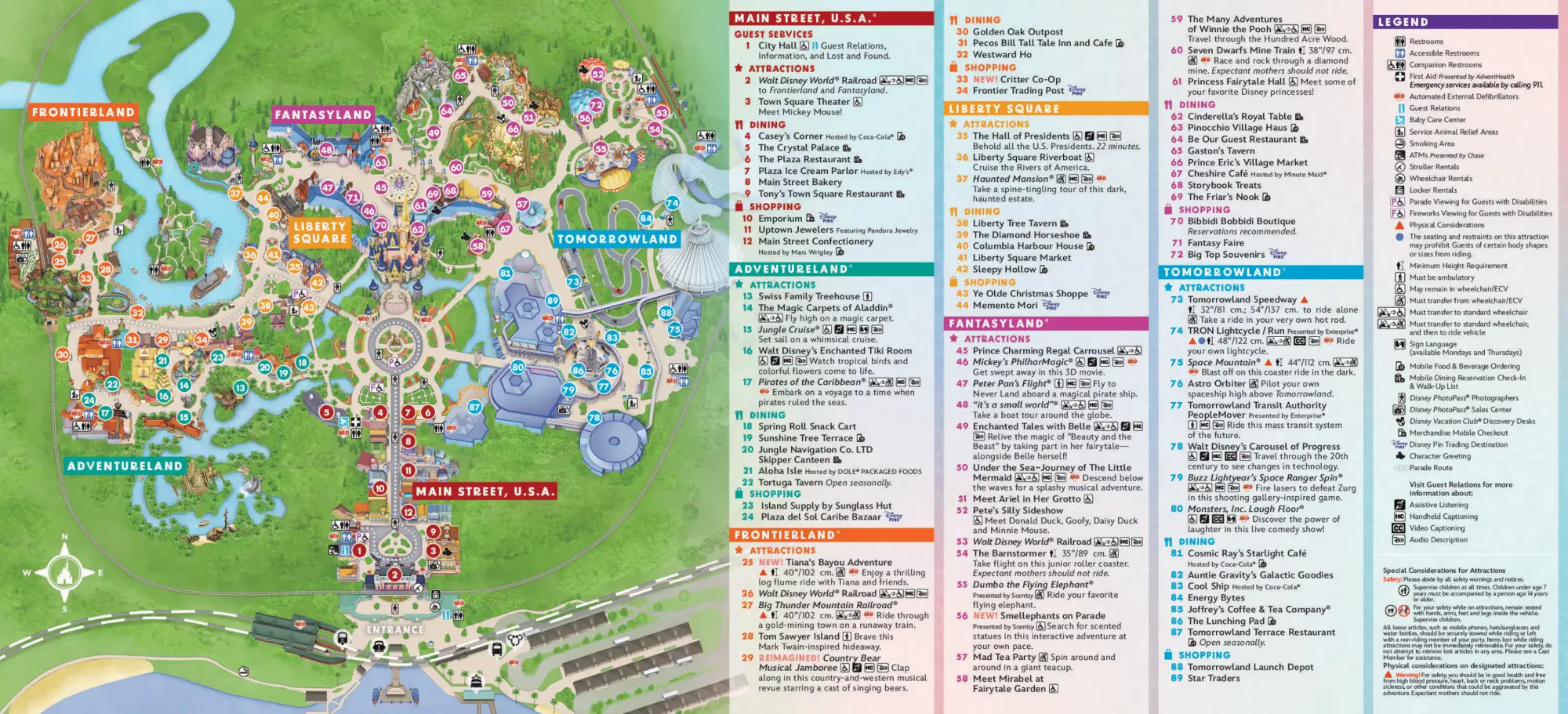 Disney Magic Kingdom illustrated park map