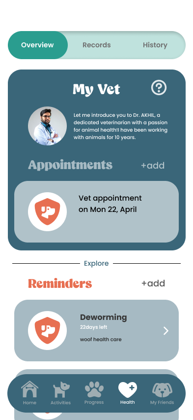 Wiggles health records appointments and reminders